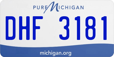 MI license plate DHF3181