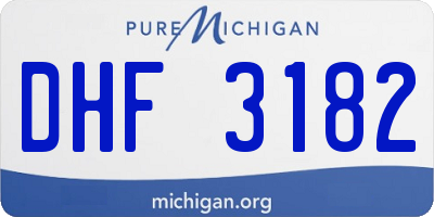 MI license plate DHF3182
