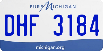 MI license plate DHF3184