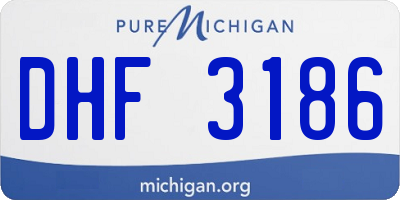 MI license plate DHF3186