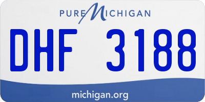 MI license plate DHF3188