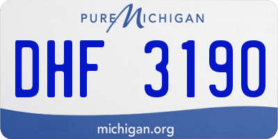 MI license plate DHF3190