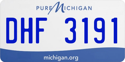 MI license plate DHF3191