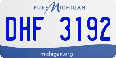 MI license plate DHF3192