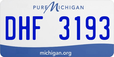 MI license plate DHF3193