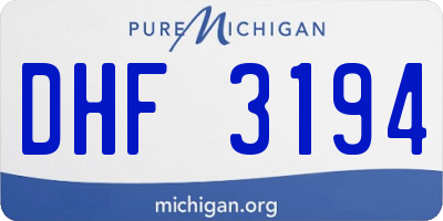 MI license plate DHF3194