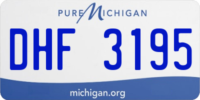 MI license plate DHF3195