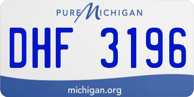 MI license plate DHF3196