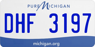MI license plate DHF3197