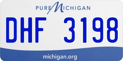 MI license plate DHF3198