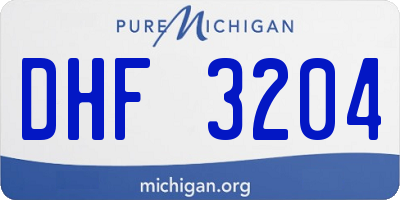 MI license plate DHF3204