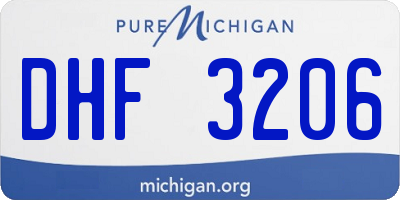 MI license plate DHF3206