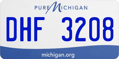 MI license plate DHF3208