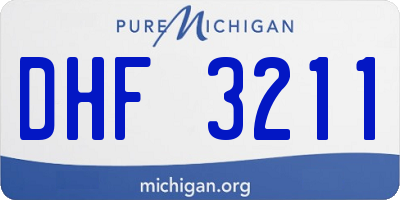 MI license plate DHF3211