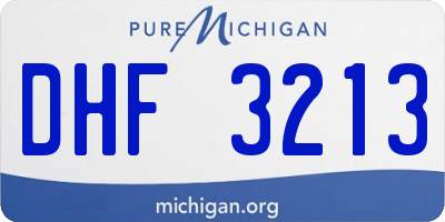 MI license plate DHF3213
