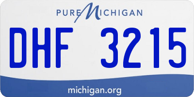 MI license plate DHF3215