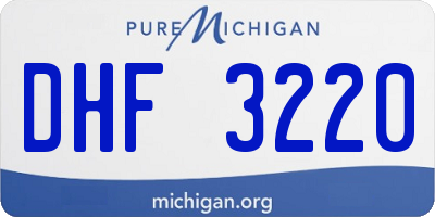 MI license plate DHF3220