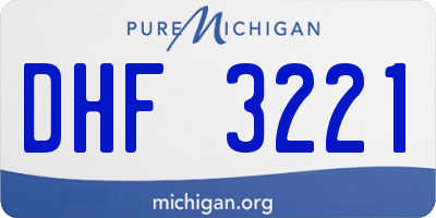 MI license plate DHF3221