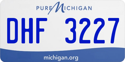 MI license plate DHF3227