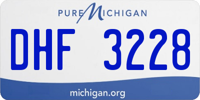 MI license plate DHF3228