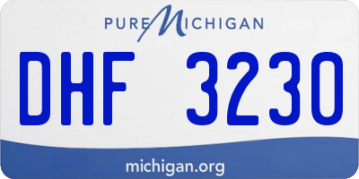 MI license plate DHF3230