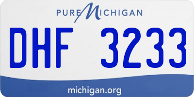 MI license plate DHF3233