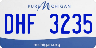 MI license plate DHF3235