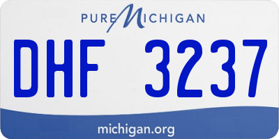 MI license plate DHF3237