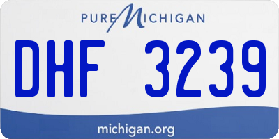 MI license plate DHF3239