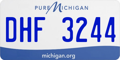 MI license plate DHF3244