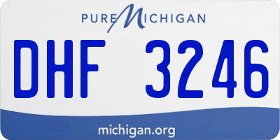 MI license plate DHF3246