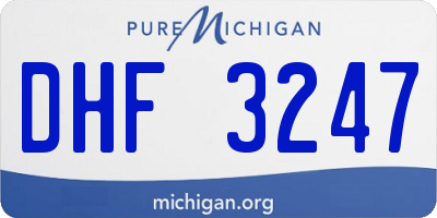 MI license plate DHF3247