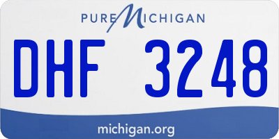MI license plate DHF3248