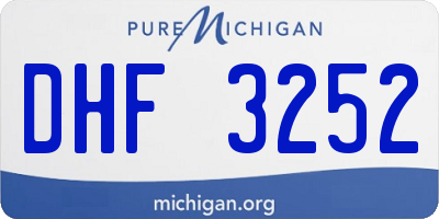 MI license plate DHF3252