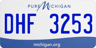 MI license plate DHF3253
