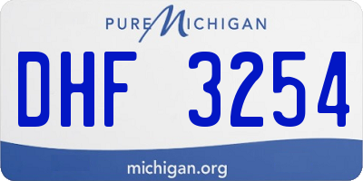 MI license plate DHF3254