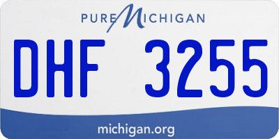 MI license plate DHF3255