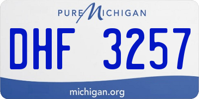 MI license plate DHF3257