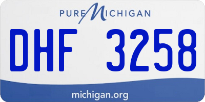 MI license plate DHF3258