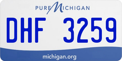 MI license plate DHF3259