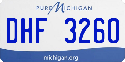 MI license plate DHF3260