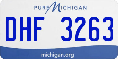 MI license plate DHF3263