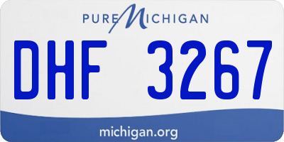 MI license plate DHF3267