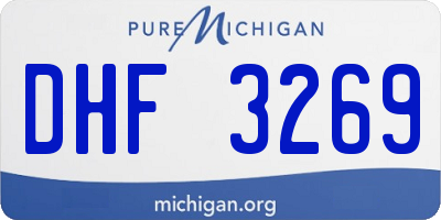 MI license plate DHF3269