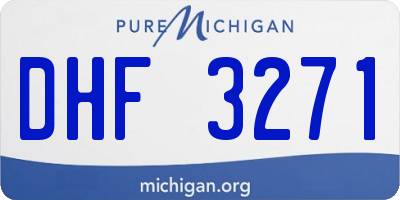 MI license plate DHF3271