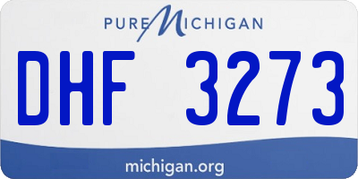 MI license plate DHF3273