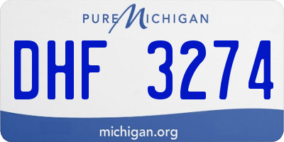 MI license plate DHF3274