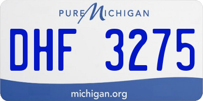 MI license plate DHF3275