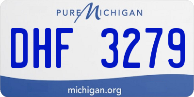 MI license plate DHF3279