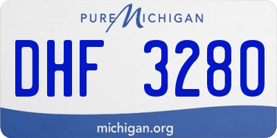 MI license plate DHF3280